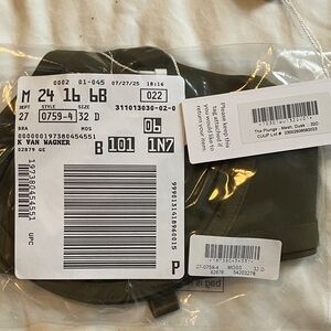 Mesh CUUP Plunge Bra in Olive Green - NWT